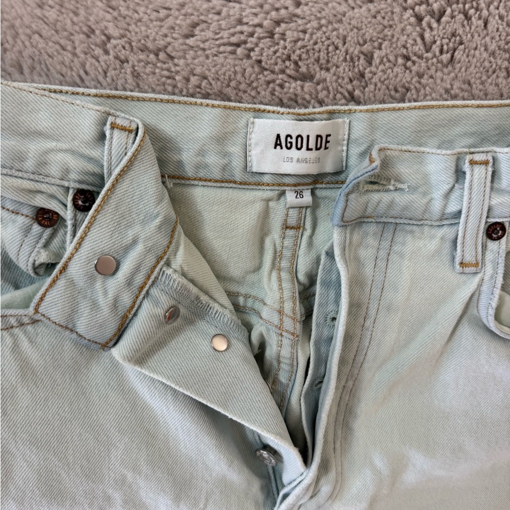 Agolde Soft Blue Denim Pants